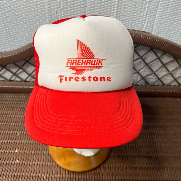 Vintage Firestone Firehawk Snap Back Trucker Hat/Cap OS - Picture 6 of 10